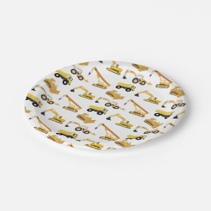 Assiettes En Carton Camions de construction