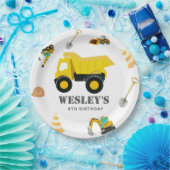 Assiettes En Carton Camions de construction Anniversaire (Fête)