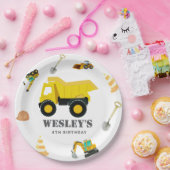 Assiettes En Carton Camions de construction Anniversaire (Fête)
