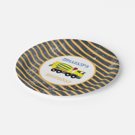 Assiettes En Carton Camions de construction Camions de construction de (Angle)