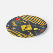 Assiettes En Carton Camions de construction Machines lourdes Anniversa (Angle)