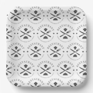 Assiettes En Carton  Camions de Nourriture à Motif de Logo Personnalis
