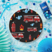 Assiettes En Carton Camions de pompiers Garçons de la fête des enfants (Fête)