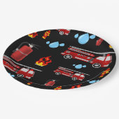Assiettes En Carton Camions de pompiers Garçons de la fête des enfants (Angle)