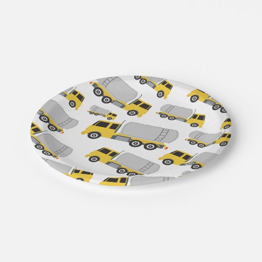 Assiettes En Carton Camions de transport de camions-citernes (Angle)