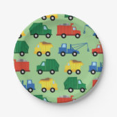 Assiettes En Carton Camions Voitures Cute 1er Anniversaire Thème de fê (Devant)