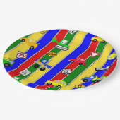 Assiettes En Carton Camions, voitures, tracteurs et signalisation rout (Angle)