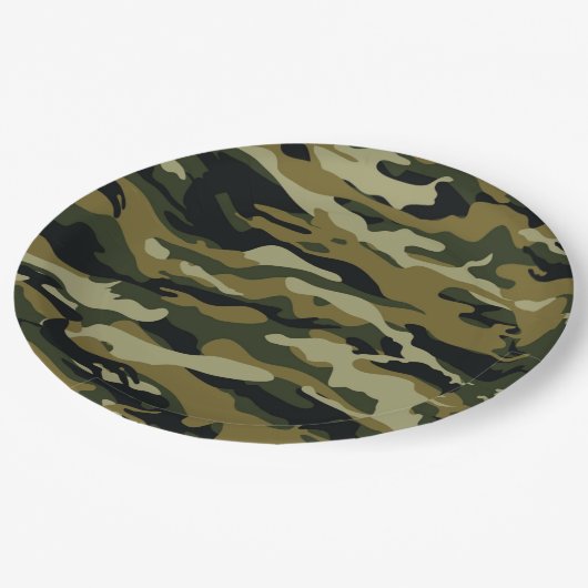 Assiettes En Carton Camo (Angle)