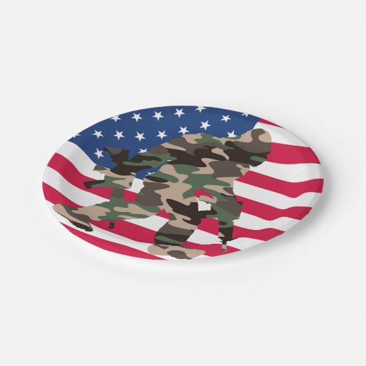 Assiettes En Carton Camo Bigfoot Sasquatch (Angle)