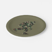 Assiettes En Carton Camo Bigfoot Sasquatch (Angle)