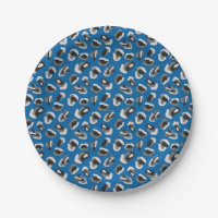 Camo bleu vif/Motif Poster de animal