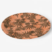 Assiettes En Carton Camo d'ananas Hawaiian Tropical (Angle)