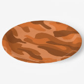 Assiettes En Carton Camo Monocolor Espagnol Orange (Angle)