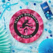 Assiettes En Carton Camo Pink Piste et Piste (Fête)