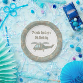 Assiettes En Carton Camo Print Helicopter Army Boys Birthday Party (Fête)