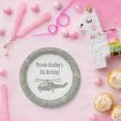 Assiettes En Carton Camo Print Helicopter Army Boys Birthday Party (Fête)