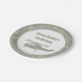 Assiettes En Carton Camo Print Helicopter Army Boys Birthday Party (Angle)