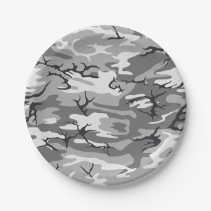 Assiettes En Carton Camo urbain
