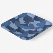 Assiettes En Carton Camouflage bleu (Angulaire)