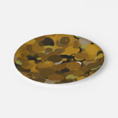 Assiettes En Carton Camouflage Brown (Angle)