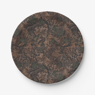 Assiettes En Carton Camouflage d'automne lancer oreiller café tasse fl