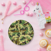 Assiettes En Carton Camouflage des bois (Fête)
