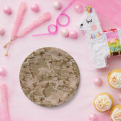 Assiettes En Carton Camouflage Désert Avec Galets, Militaire, Armée (Fête)