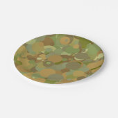 Assiettes En Carton Camouflage du désert (Angle)