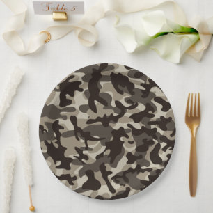 Assiettes En Carton Camouflage du quartier fermé