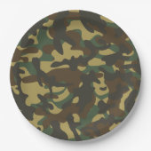 Assiettes En Carton Camouflage forestier (Devant)