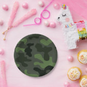 Assiettes En Carton camouflage gris vert foncé no.14 imprimer (Fête)