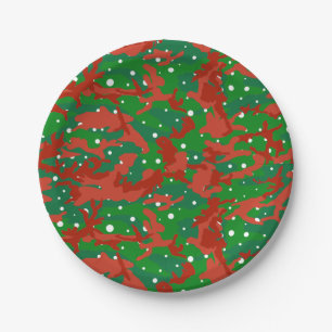 Assiettes En Carton Camouflage Haus De Camo Xmas