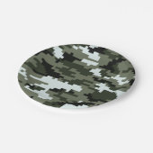Assiettes En Carton Camouflage urbain numérique à 8 bits / Camo (Angle)