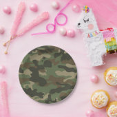 Assiettes En Carton Camouflage Vert Camo Motif de l'armée (Fête)