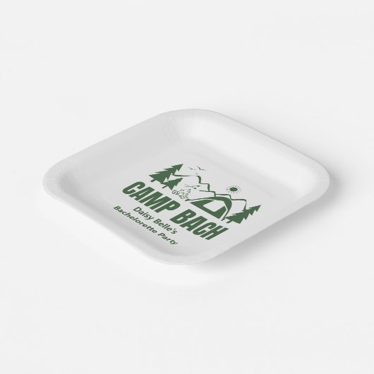 Assiettes En Carton Camp Bach Bachelorette Livre vert Napkin (Angulaire)