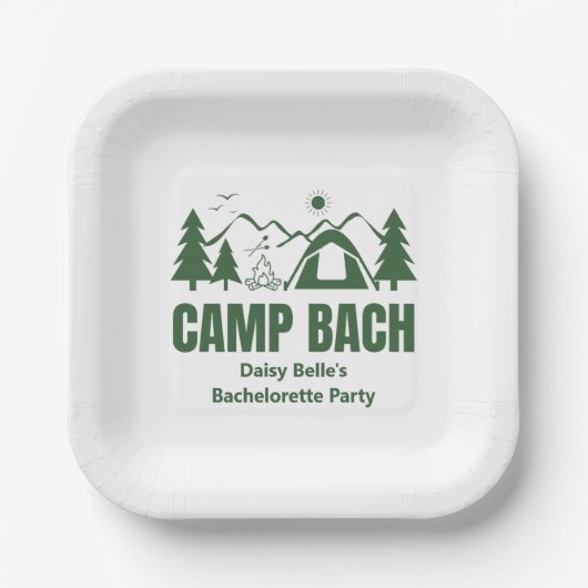 Assiettes En Carton Camp Bach Bachelorette Livre vert Napkin (Recto)