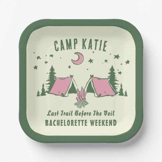Assiettes En Carton Camp Bachelorette (Recto)
