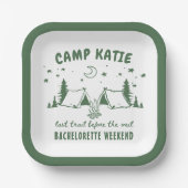 Assiettes En Carton Camp Bachelorette (Recto)