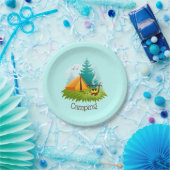 Assiettes En Carton Camp Camping Design Papier Plaque (Fête)