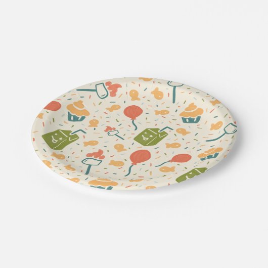 Assiettes En Carton Camp Chaos 4th Birthday paper plates (Angle)