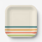 Assiettes En Carton Camp chaos retro stripe (Recto)