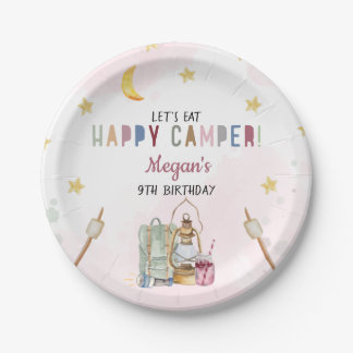 Assiettes En Carton Camp de filles de la fête de l'assiette Camp dehor