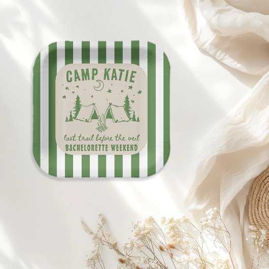 Assiettes En Carton Camp moderne Bachelorette