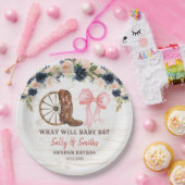 Assiettes En Carton Campagne Boots ou Bows Genre Reveillez Plaque Papi (Fête)