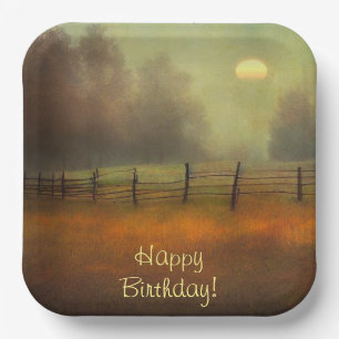 Assiettes En Carton Campagne paisible Anniversaire