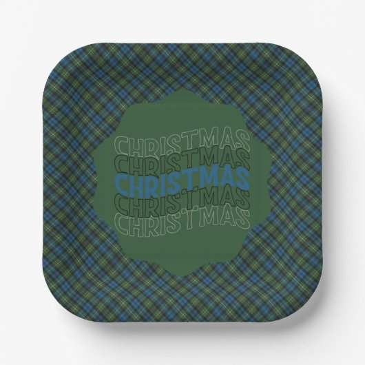 Assiettes En Carton Campbell Argyll Ancient Scottish Tartan Christmas (Recto)