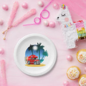 Assiettes En Carton Camper de dessin (Fête)