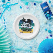 Assiettes En Carton Camper de dessin (Fête)