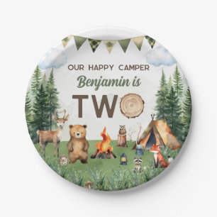 Assiettes En Carton Camping 2e fête d'anniversaire