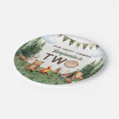 Assiettes En Carton Camping 2e fête d'anniversaire (Angle)